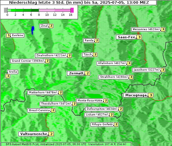 Niederschlag, 5. 7. 2025