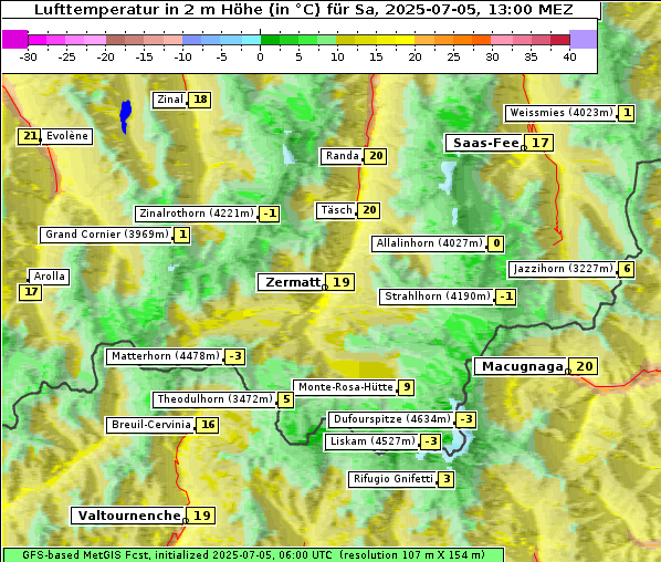 Temperatur, 5. 7. 2025