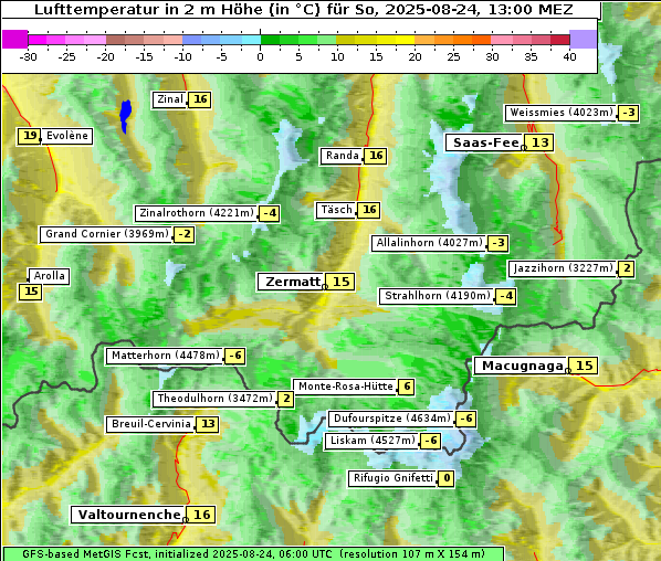 Temperatur, 24. 8. 2025
