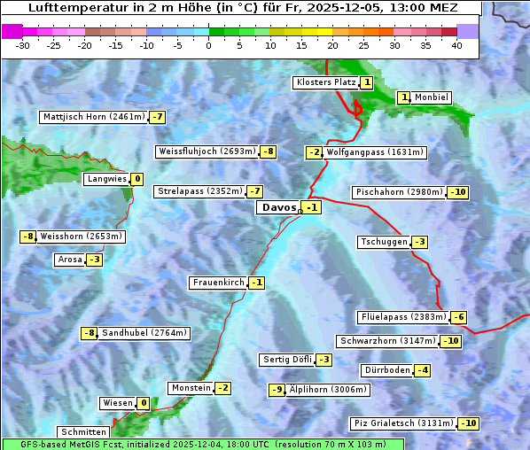 Temperatur, 5. 12. 2025