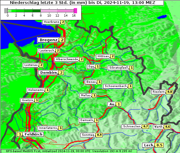 Niederschlag, 19. 11. 2024