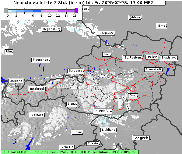 Neuschnee, 28. 2. 2025