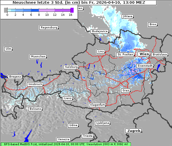 Neuschnee, 10. 4. 2026
