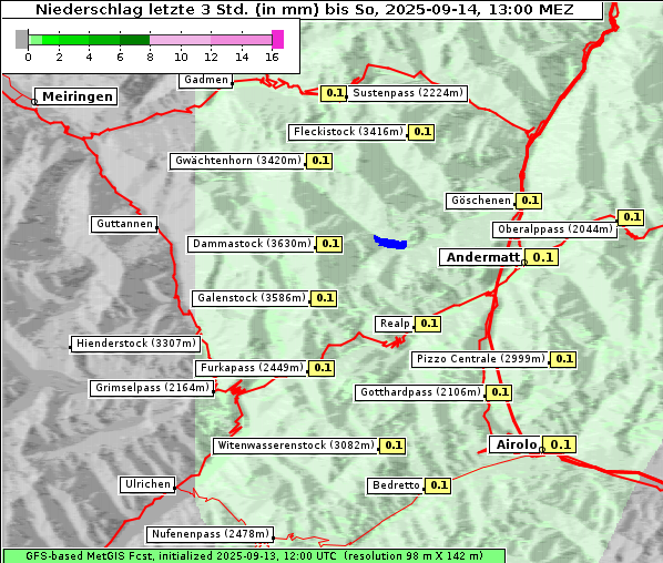 Niederschlag, 14. 9. 2025