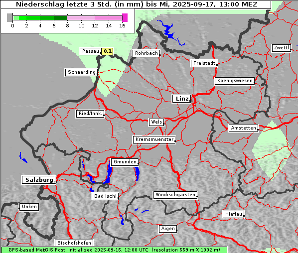 Niederschlag, 17. 9. 2025