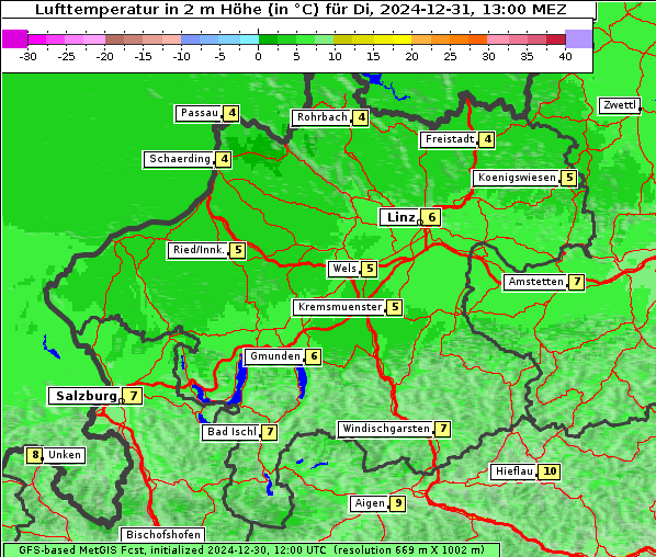 Temperatur, 31. 12. 2024