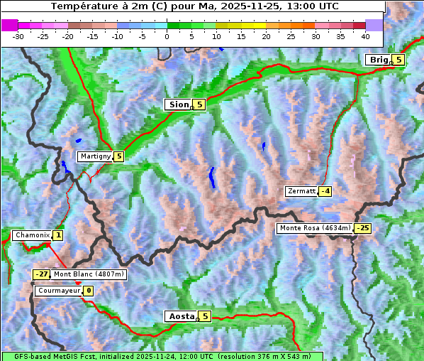 Temperatur, 25. 11. 2025
