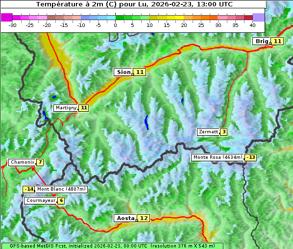 Temperatur, 23. 2. 2026
