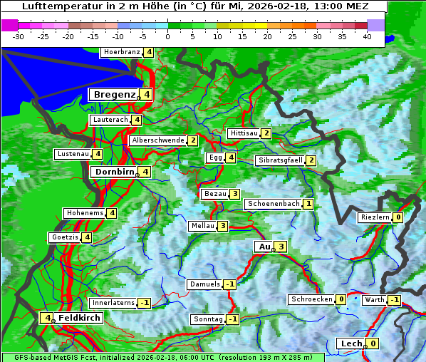 Temperatur, 18. 2. 2026
