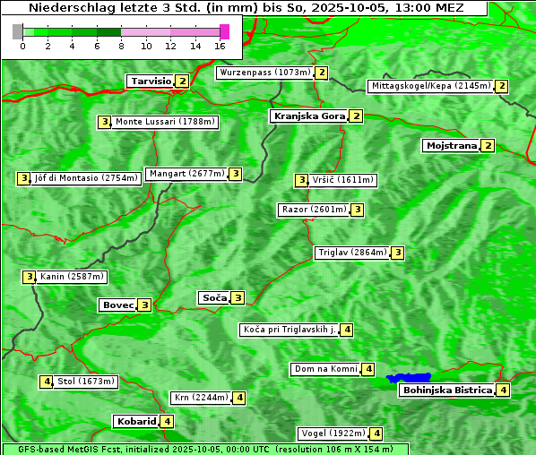 Niederschlag, 5. 10. 2025