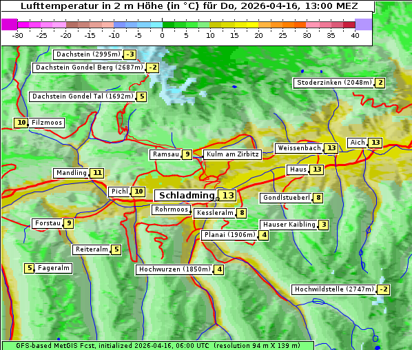 Temperatur, 16. 4. 2026
