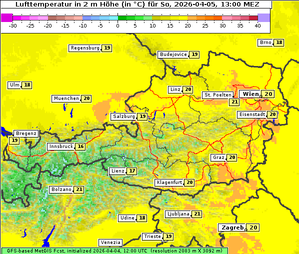 Temperatur, 5. 4. 2026