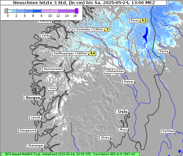 Neuschnee, 24. 5. 2025