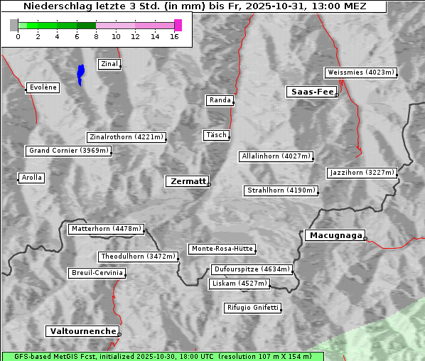 Niederschlag, 31. 10. 2025