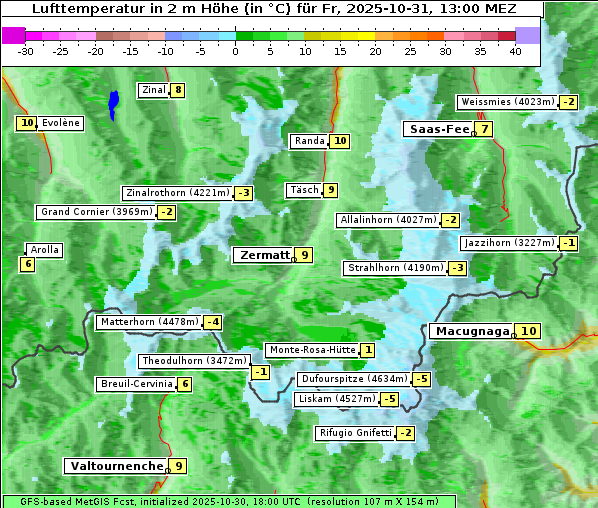 Temperatur, 31. 10. 2025