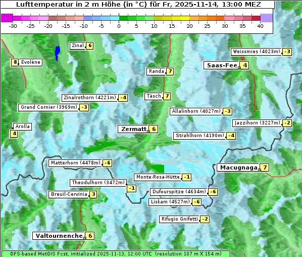 Temperatur, 14. 11. 2025