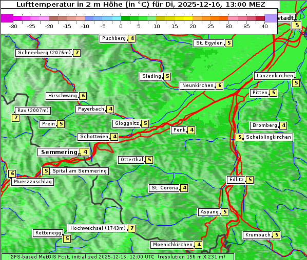 Temperatur, 16. 12. 2025