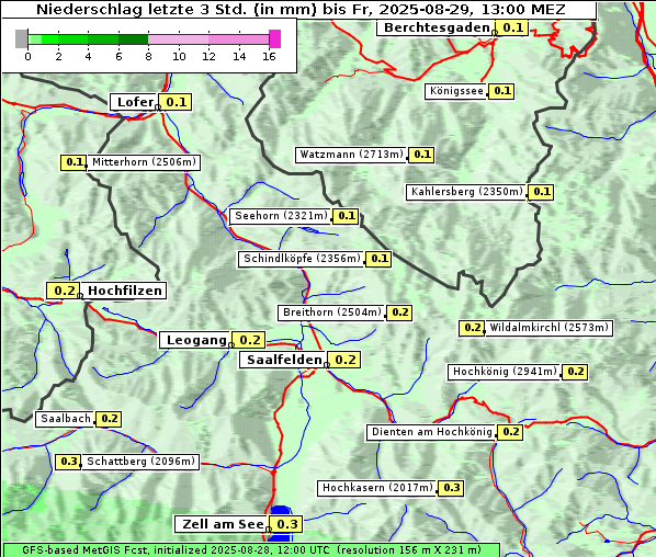 Niederschlag, 29. 8. 2025