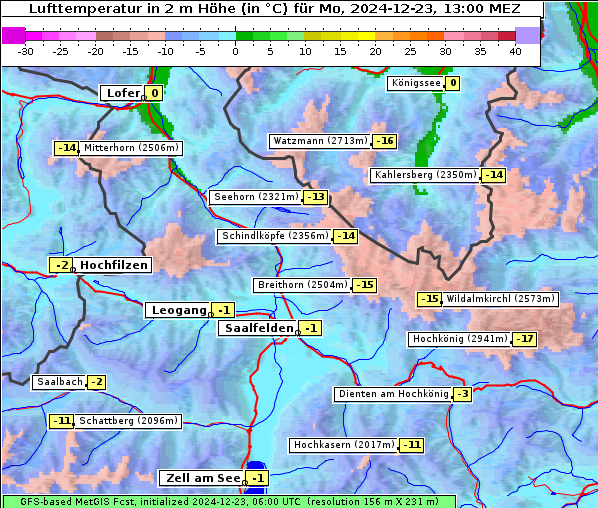 Temperatur, 23. 12. 2024