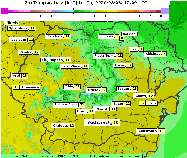 Temperatur, 3. 3. 2026