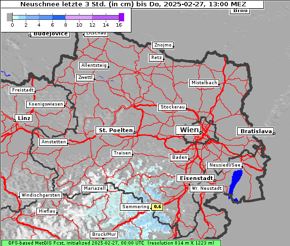 Neuschnee, 27. 2. 2025