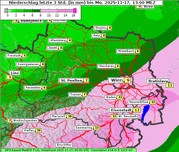 Niederschlag, 17. 11. 2025