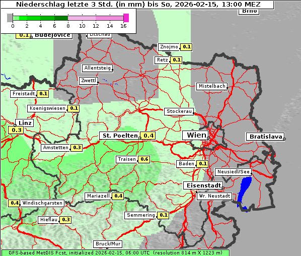 Niederschlag, 15. 2. 2026