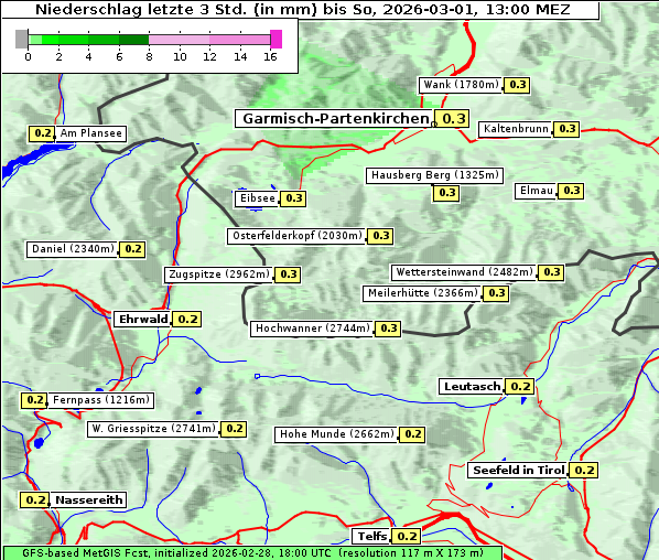 Niederschlag, 1. 3. 2026