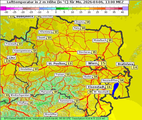 Temperatur, 6. 4. 2026