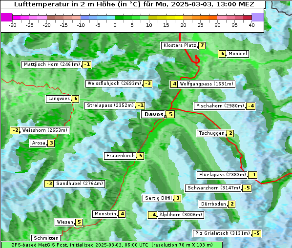 Temperatur, 3. 3. 2025