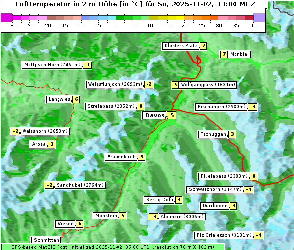 Temperatur, 2. 11. 2025