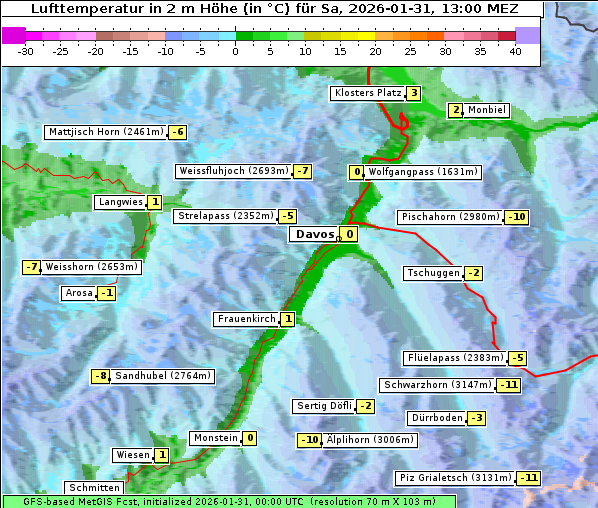 Temperatur, 31. 1. 2026