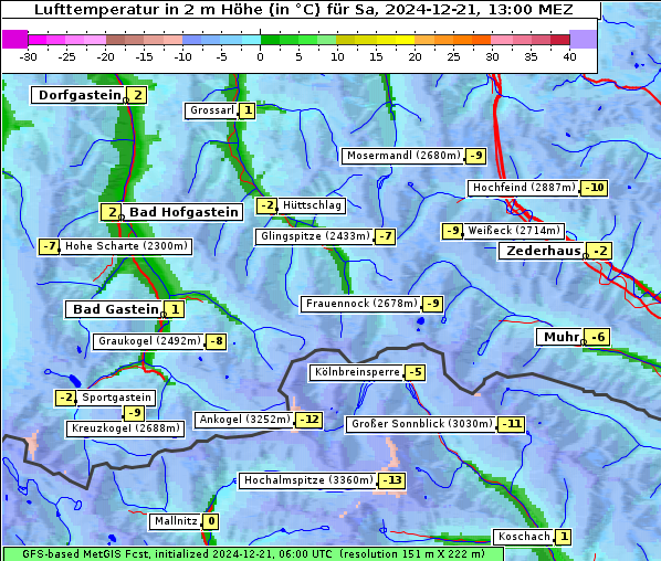 Temperatur, 21. 12. 2024