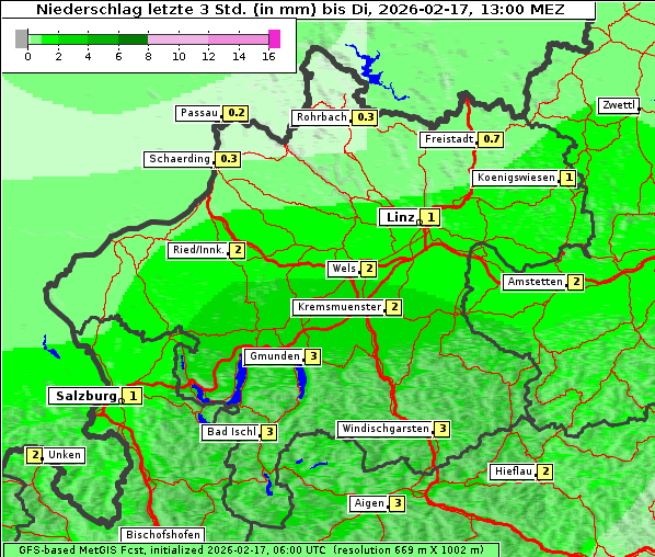 Niederschlag, 17. 2. 2026