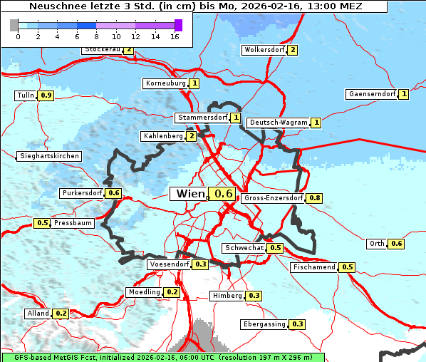 Neuschnee, 16. 2. 2026