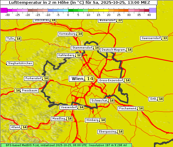 Temperatur, 25. 10. 2025