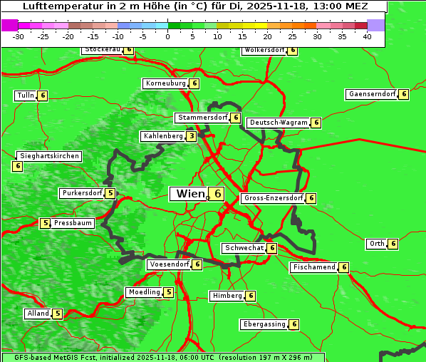 Temperatur, 18. 11. 2025