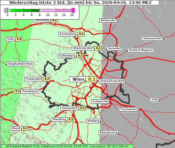 Niederschlag, 19. 4. 2026