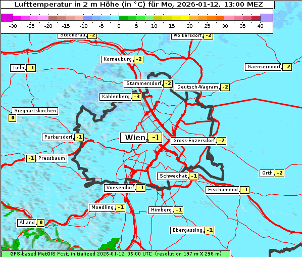 Temperatur, 12. 1. 2026