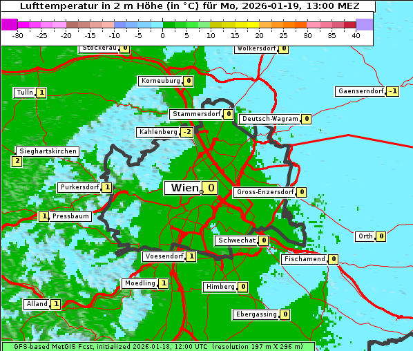 Temperatur, 19. 1. 2026