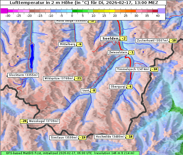 Temperatur, 17. 2. 2026