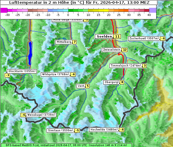 Temperatur, 17. 4. 2026