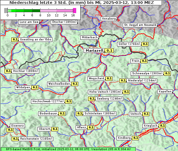 Niederschlag, 12. 3. 2025