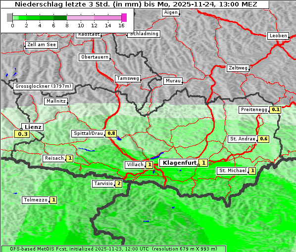 Niederschlag, 24. 11. 2025