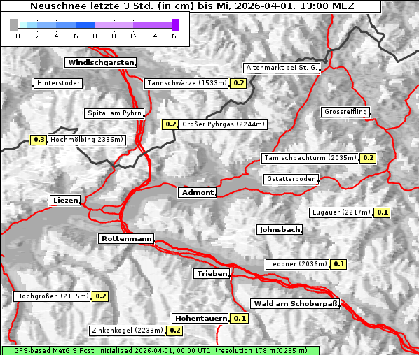 Neuschnee, 1. 4. 2026