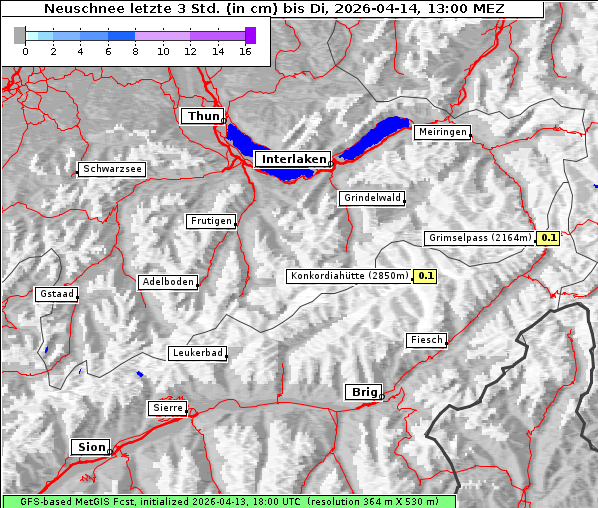 Neuschnee, 14. 4. 2026