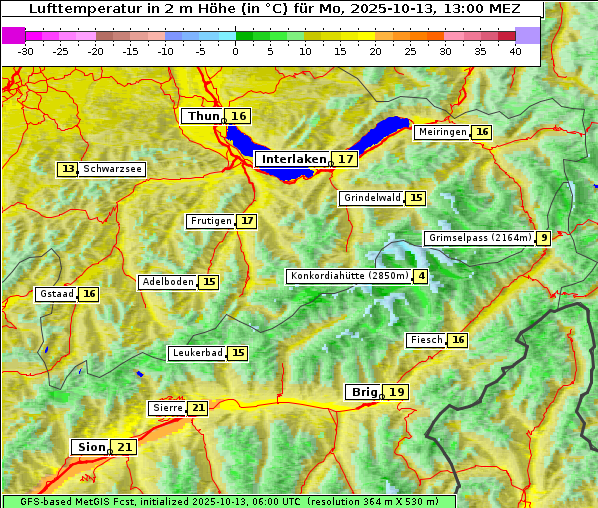 Temperatur, 13. 10. 2025
