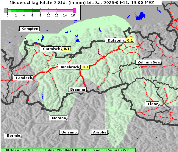 Niederschlag, 11. 4. 2026