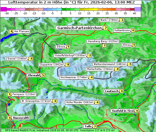 Temperatur, 6. 2. 2026