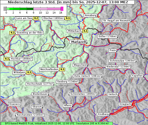 Niederschlag, 7. 12. 2025